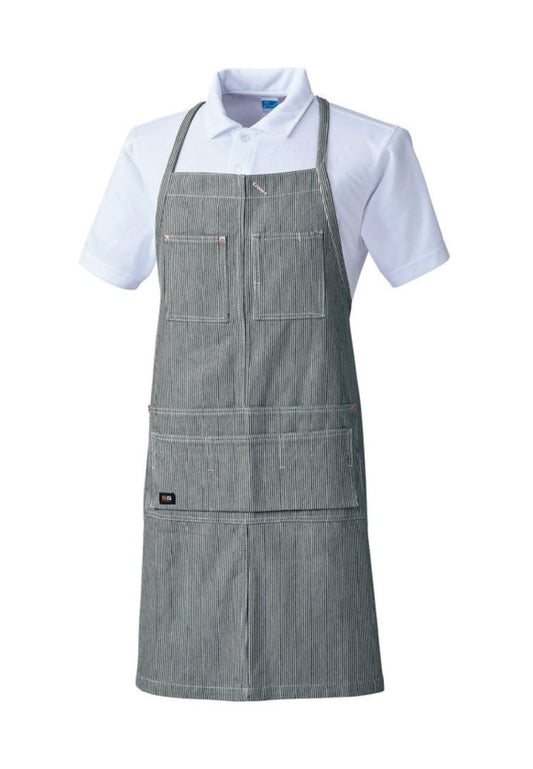 G.GROUND 10121 SOWA 綿100% ヒッコリーストライプ エプロン (首掛け) 【通年用】