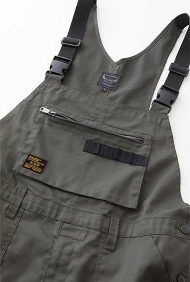 SOWA 4302-24 桑和 裾リブ サロペット レディースサイズ対応商品 SS〜6L【通年用】