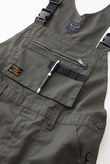 SOWA 4302-24 桑和 裾リブ サロペット レディースサイズ対応商品 SS〜6L【通年用】