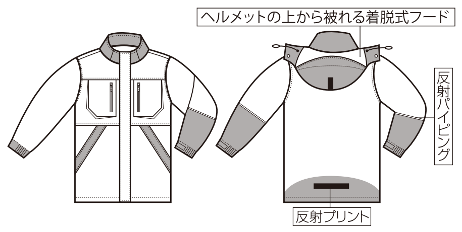 クロダルマ 54390 KURODARUMA 反射 防水防寒ジャケット 【防寒用】 S~7L