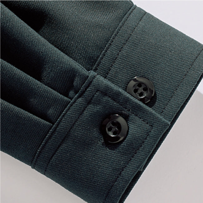 HOOH 2501 村上被服 サージ 立衿シャツ M~6L【通年用】