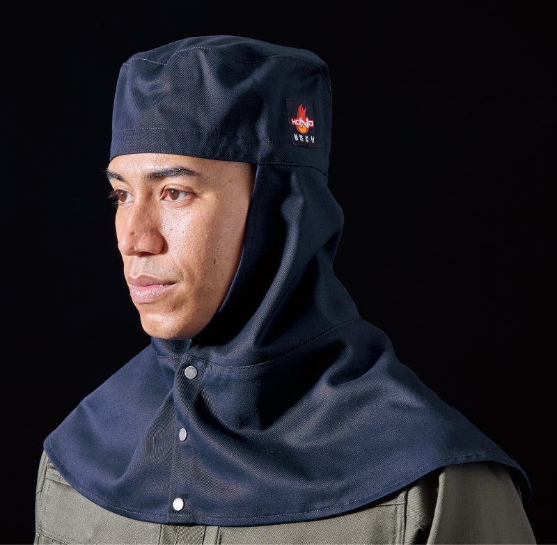 HOOH 427 村上被服 HONO 難燃素材 難燃タレ付き溶接帽子(ツバ無)