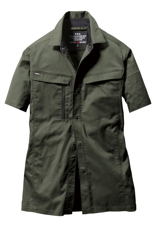 ミルスグリーン
※加工はイメージです。製品によって半袖加工のし上がりが若干異なる場合がございます