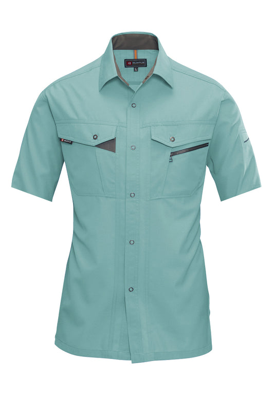 アースグリーン
※加工はイメージです。製品によって半袖加工のし上がりが若干異なる場合がございます