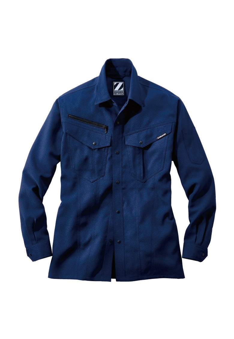 自重堂 76904 Z-DRAGON 製品制電 裏面 ストレッチ 長袖シャツ 【通年用