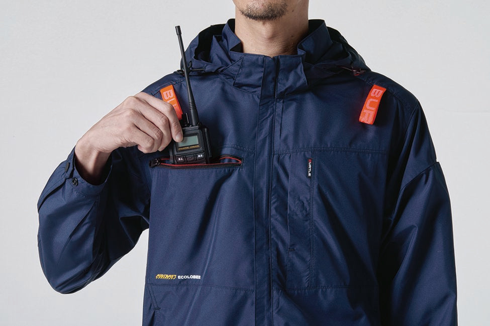 レベルブック・トランシーバー収納ファスナーポケット(右)