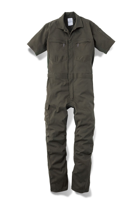 グレースエンジニアーズ GE445 GRACE ENGINEERS ダブルメッシュ ストレッチ半袖つなぎ【春夏用】