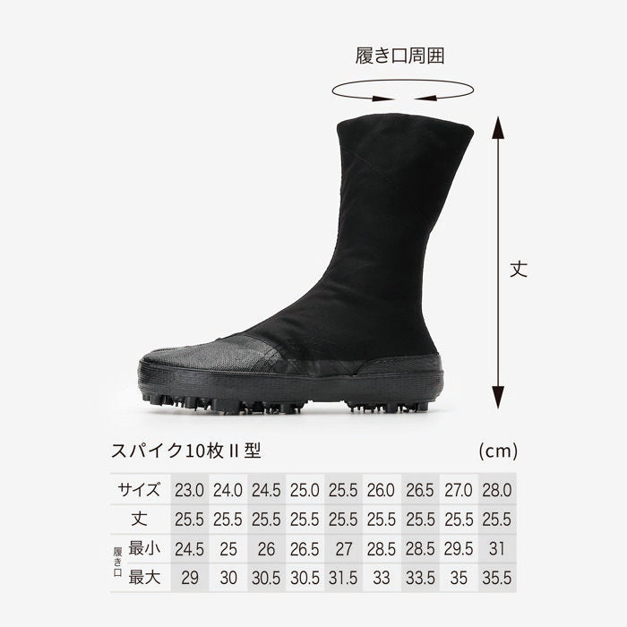 マルゴ スパイク10枚Ⅱ型 サイズ表