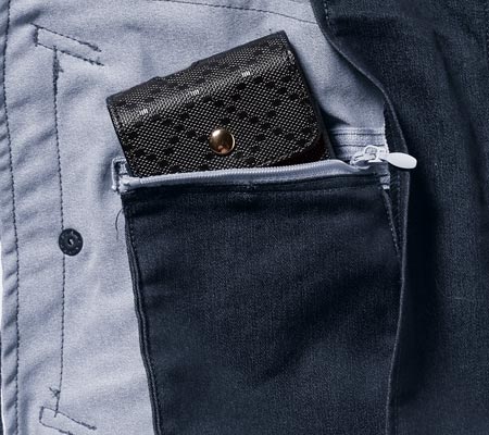 ファスナー付きバッテリーポケット