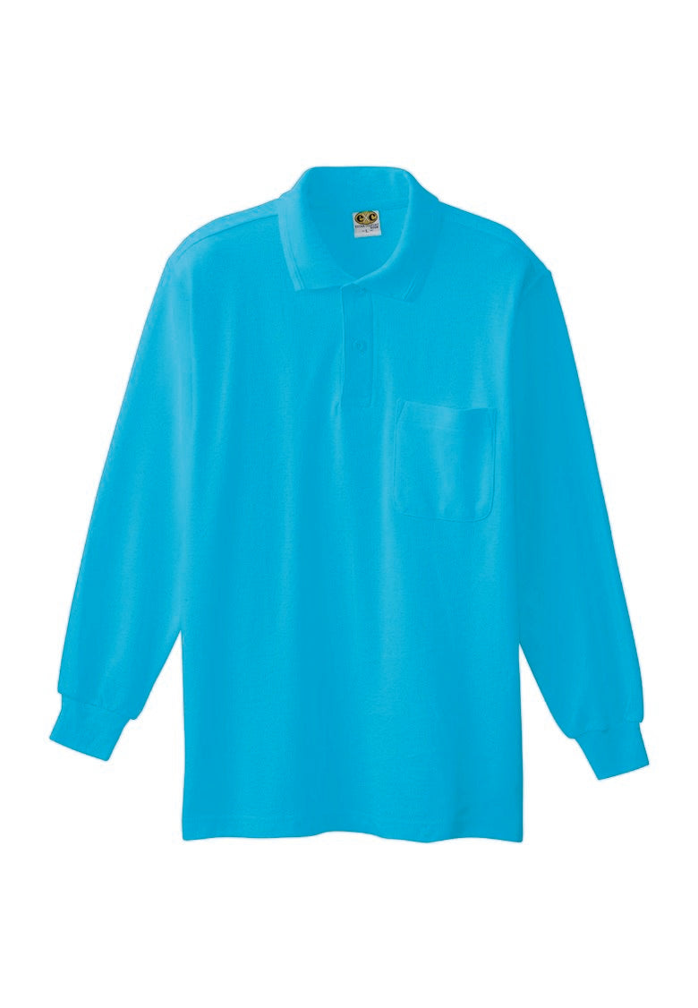 SOWA 0090 桑和 綿100％鹿の子 長袖ポロシャツ【通年用】- 作業服の