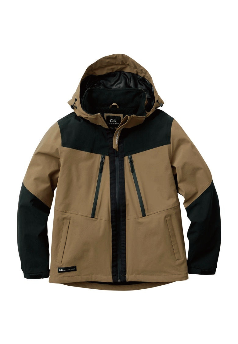 桑和 0284-00 防水防寒ブルゾン 4Lサイズ ライトブラウン(87) G.G. |b03 SOWA 0284-00 桑和 G.GROUND 耐水圧10,000mm ストレッチ 防水防寒