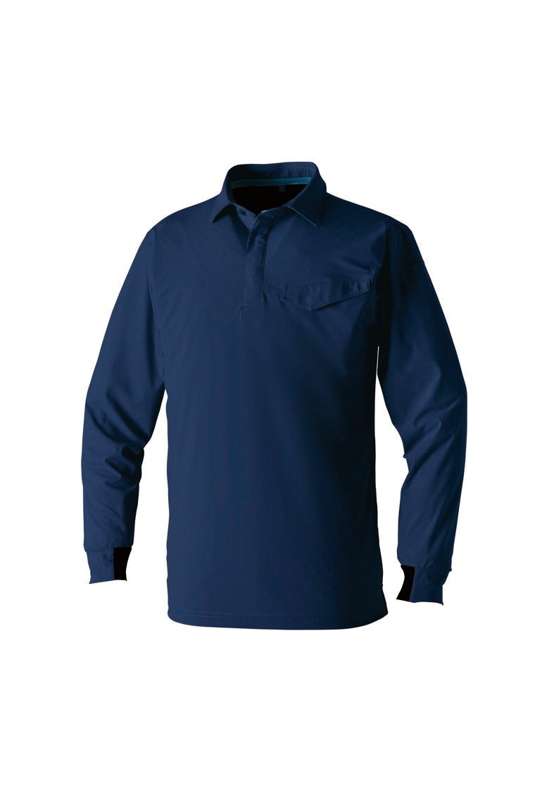 SOWA 0495-50 桑和 超冷感 長袖ポロシャツ（胸ポケット有）【通年用