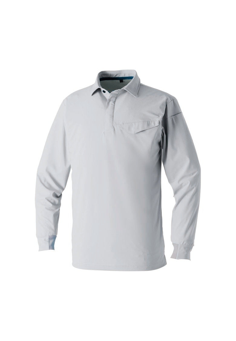 SOWA 0495-50 桑和 超冷感 長袖ポロシャツ（胸ポケット有）【通年用