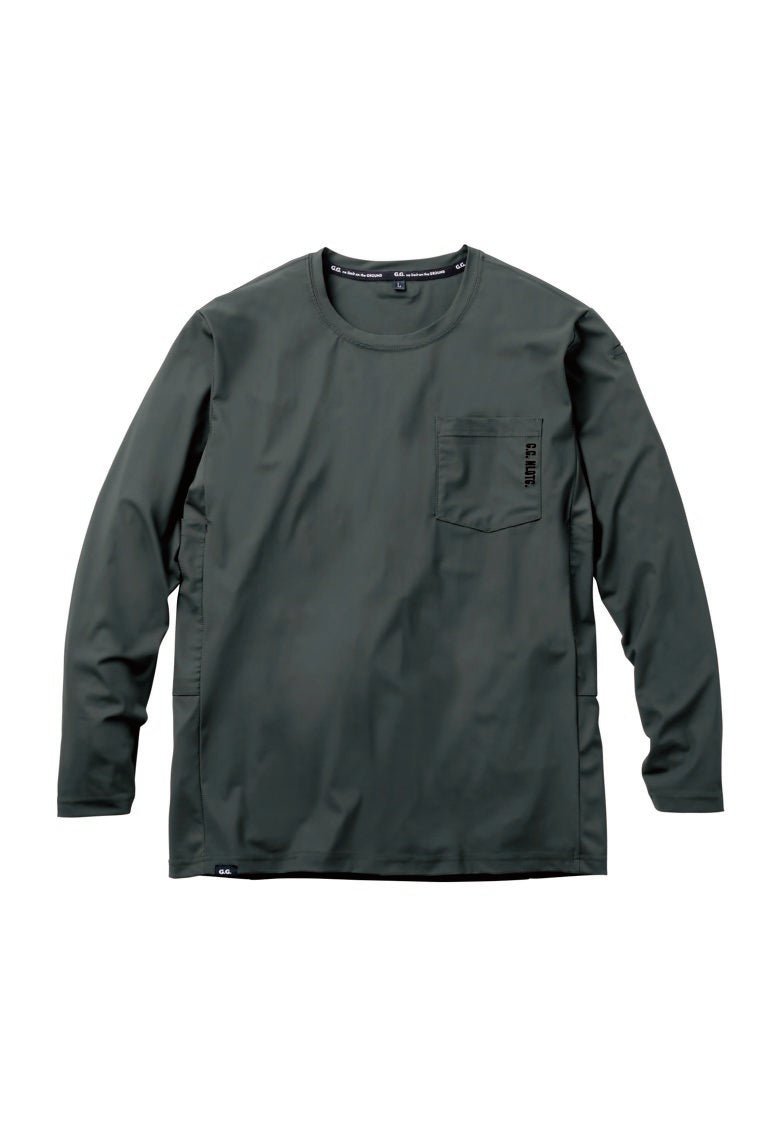 長袖Tシャツ 0595-52 チャコールグレー 前面
