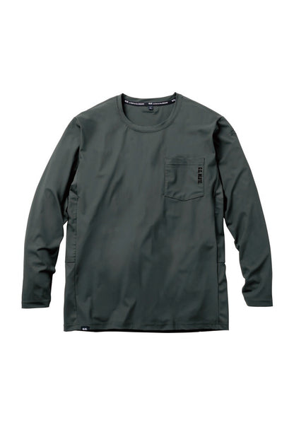 長袖Tシャツ 0595-52 チャコールグレー 前面