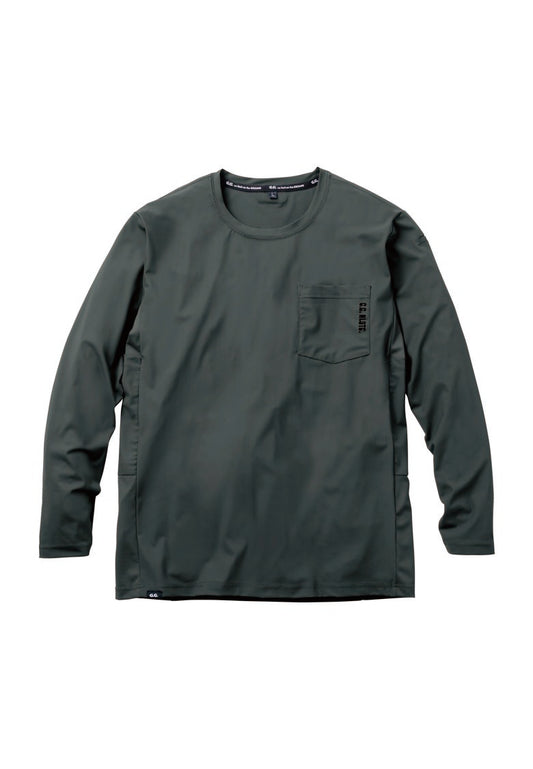 長袖Tシャツ 0595-52 チャコールグレー 前面