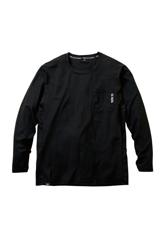 長袖Tシャツ 0595-52 ブラック 前面