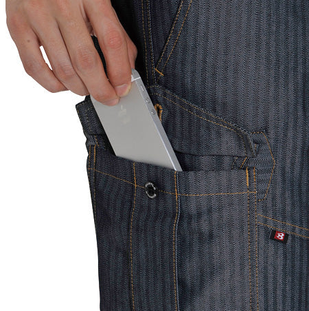 【股下100cmまで】バートル 1502 BURTLE 日本製ソフトツイル 高品質ヘリンボーン・カーゴパンツ インディゴ色のみ【秋冬用】【生地継ぎ足し加工代込み】