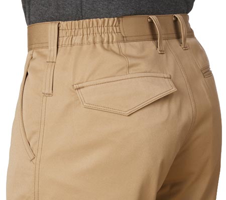 後脇シャーリングゴム仕様 ピスフラップ (左:ドットボタンなし)