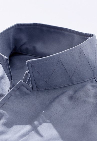 HOOH 1361 鳳皇 日本製サマーサージ素材  長袖立衿シャツ【春夏用】
