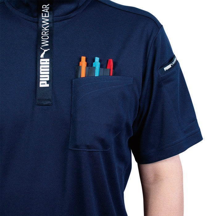 左胸ポケットペン差しループ付き