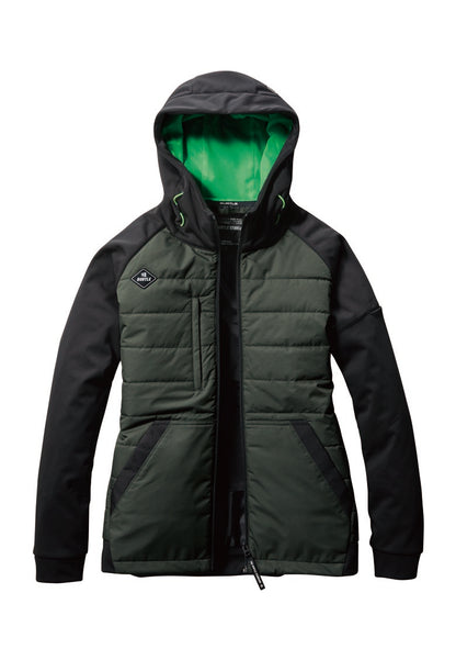 セット内容：TC500 電熱パッド、AC09バッテリー、バートル 3220ジャケット-ミルスグリーン