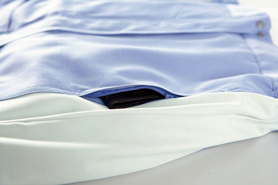 物が落ちにくい逆ポケット