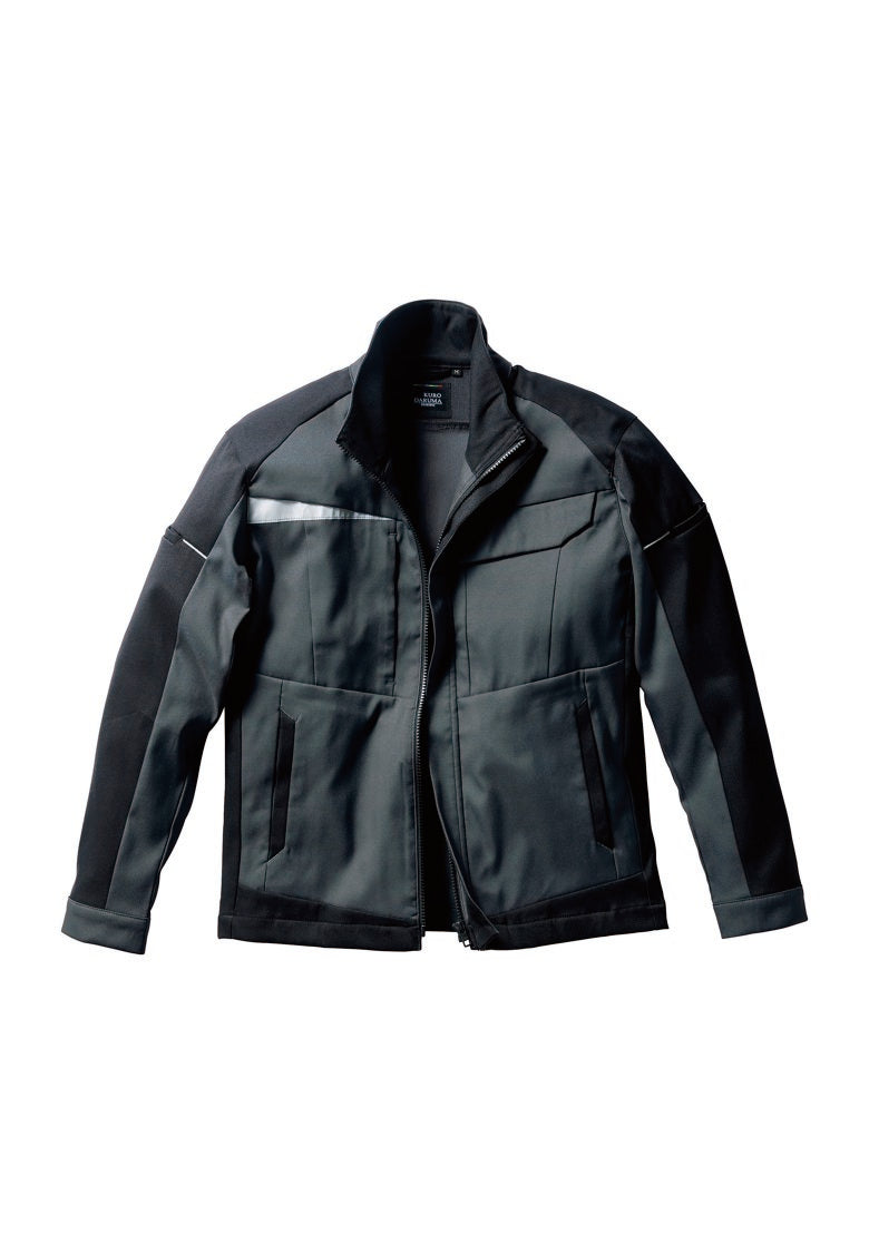 クロダルマ 長袖ジャンパー スラックス 上下セット 32693-31693 ストレッチ 裏綿エコ素材 反射 安全性 制電 現場 工事 建設 建築 倉庫 運送 屋外作業 環境配慮 ワーク メンズ 秋冬 作業着 作業服 KURODARUMA クロダルマ 32693 KURODARUMA 裏綿ストレッチツイル 長袖ジャンパー