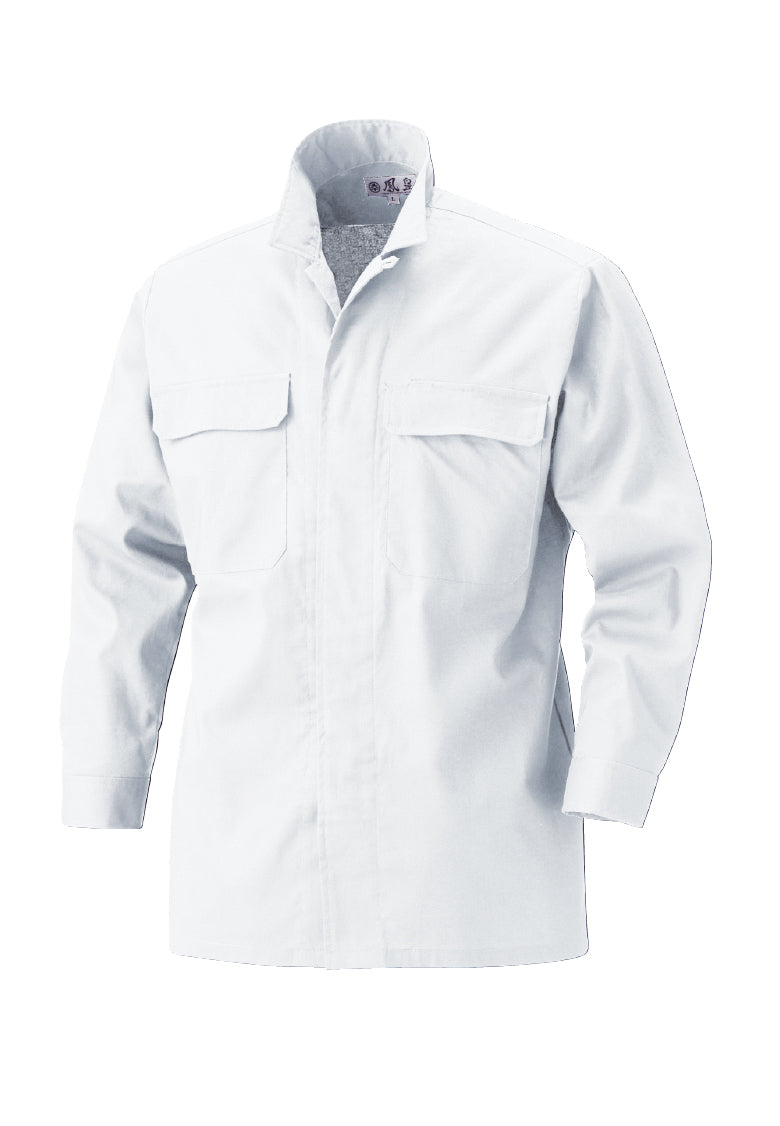 HOOH 3700 鳳皇 綿100％ 長袖立衿シャツ【通年用】- 作業服の