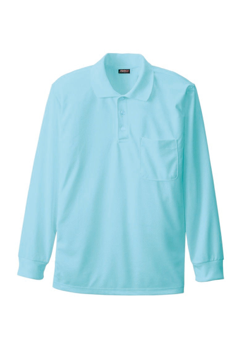 SOWA 50390 桑和ドライ＆デオドラント ハニカムメッシュ長袖ポロシャツ