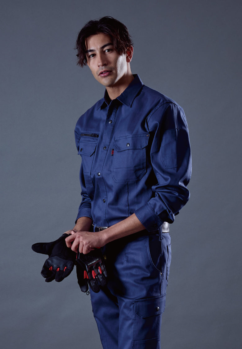 HOOH 5407 村上被服 スーパーストレッチ シャツ M～4L【通年用】