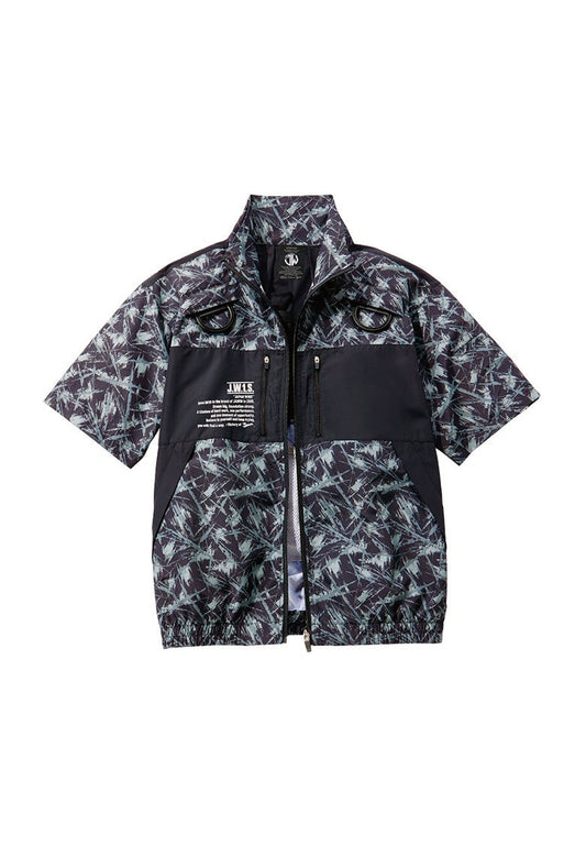自重堂 54160 Jawin 空調服(R)半袖ブルゾン ブラックカモフラ（C/142）