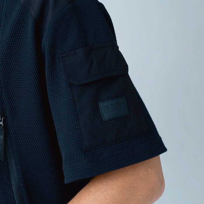 左袖フラップ付きポケット