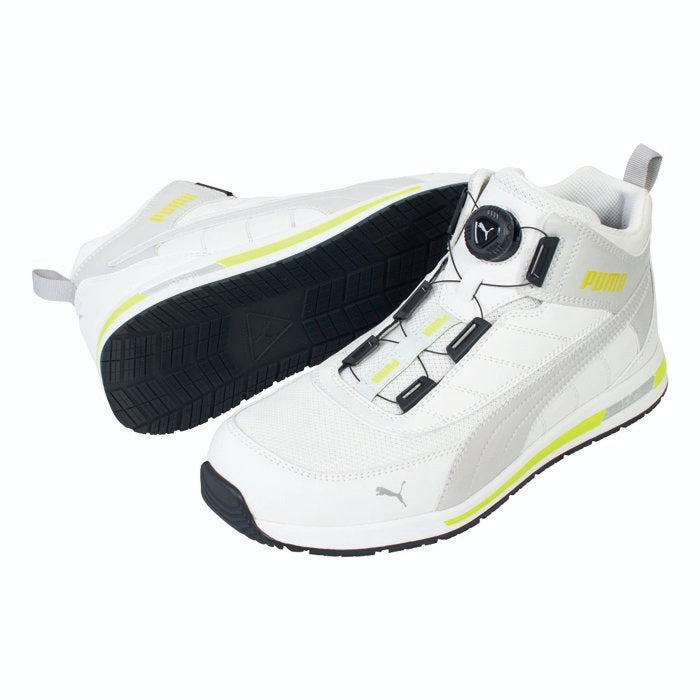 プーマ安全靴#63.213 26.0cmスイッチバックホワイトディスクミッド PUMA プーマ セーフティシューズ 63.213.0 JAPAN URBAN スイッチバック