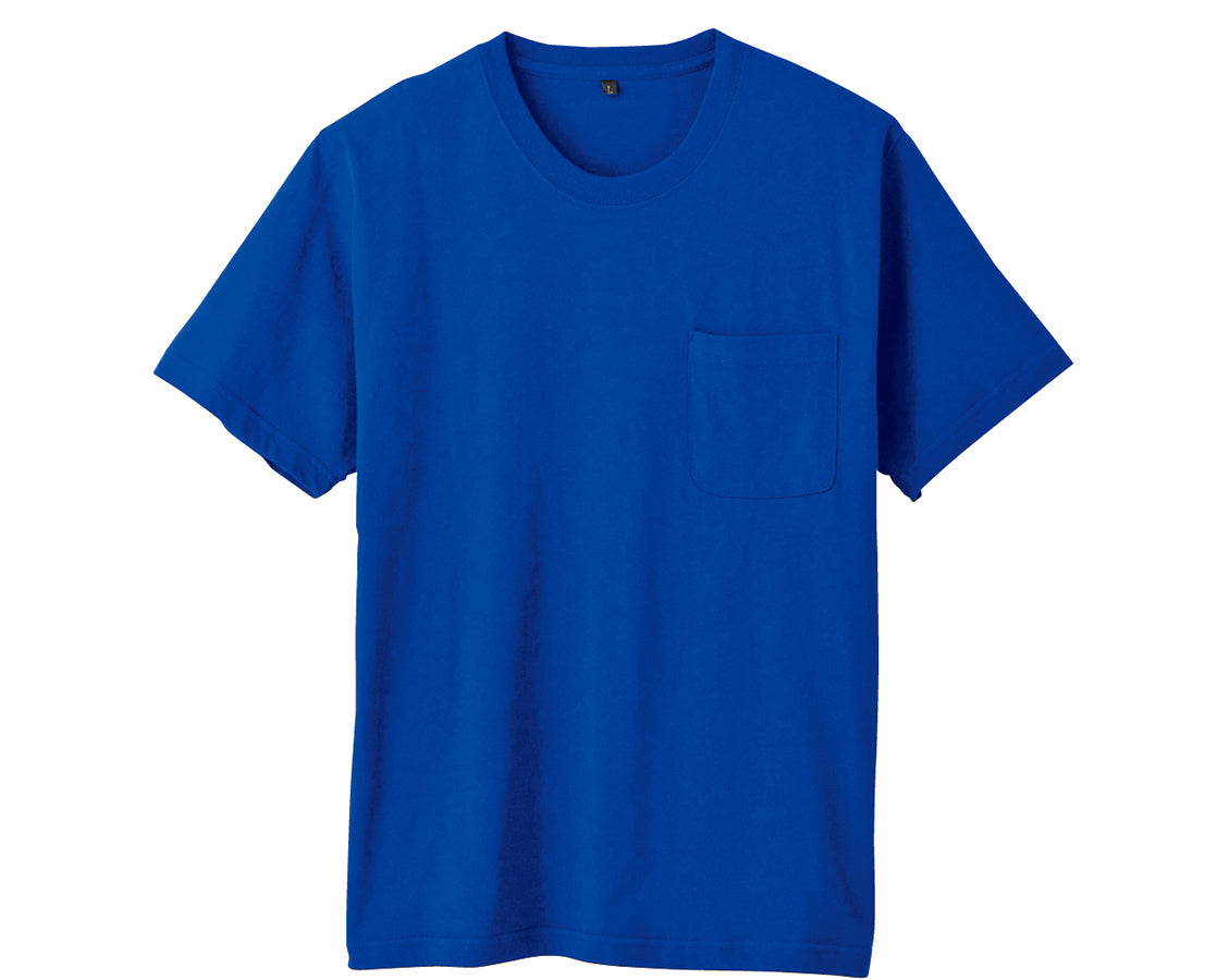 新品未使用 45R 半袖 ネイビー シャツ Tシャツ SOWA 6645-53 桑和 ストレッチ 消臭 吸汗性 綿100％ 半袖Tシャツ SS