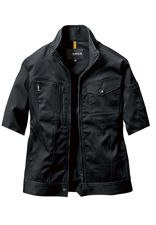ブラック
※加工はイメージです。製品によって半袖加工のし上がりが若干異なる場合がございます
