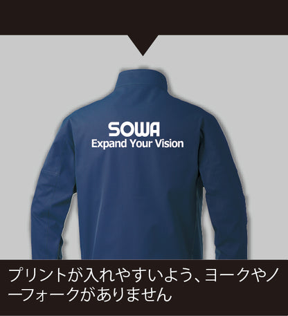 SOWA 7062-00 プリントが入れやすいヨーク・ノーフォークなしの背面