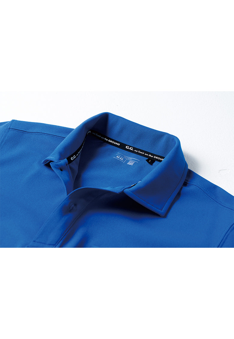 SOWA 7325-50 桑和 吸汗速乾 UVカット 長袖ポロシャツ(胸ポケット付き