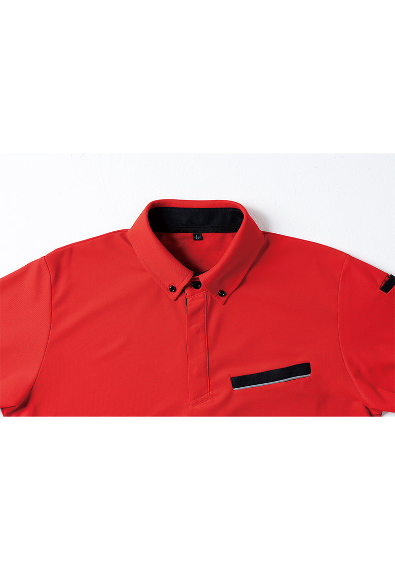 SOWA 7335-50 桑和 エコ 長袖ボタンダウンポロシャツ(胸ポケット付き