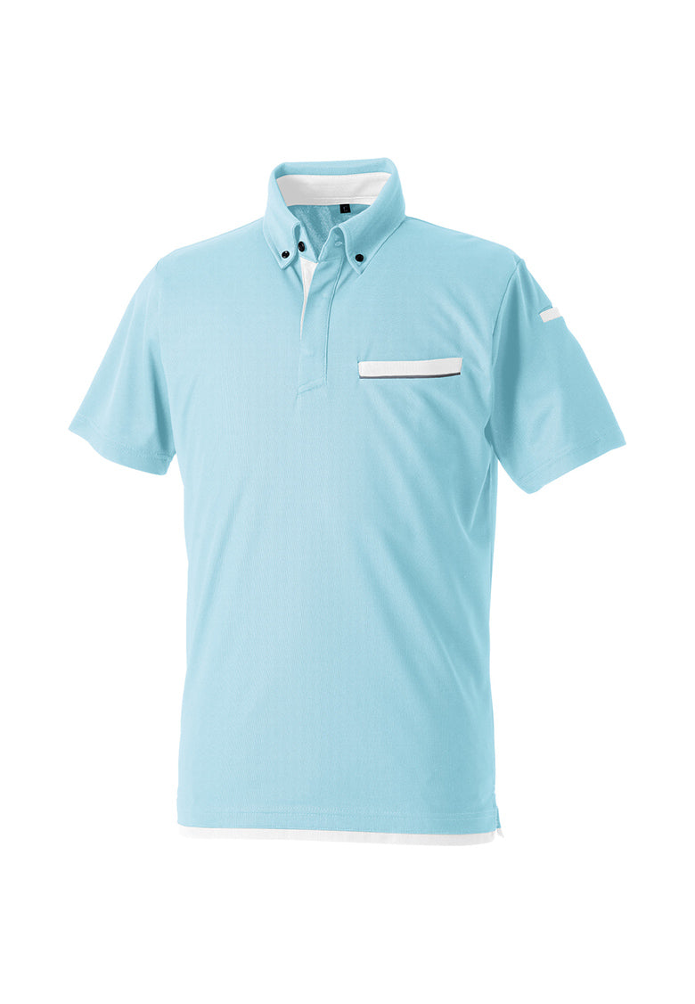 SOWA 7335-51 桑和 エコ 半袖ボタンダウンポロシャツ(胸ポケット付き