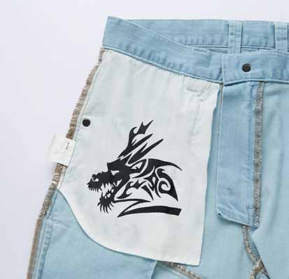 Z-DRAGON 76302 自重堂 デニム ストレッチノータックカーゴパンツ 【春