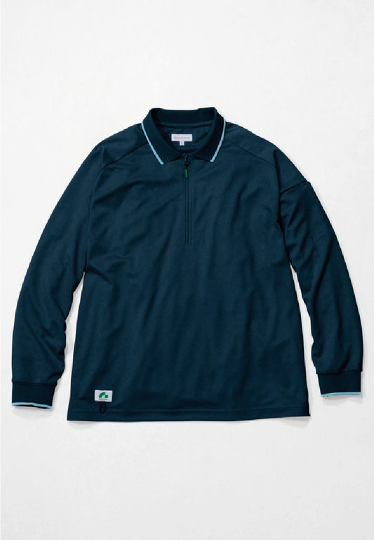 SOWA BEAMS DESIGN B7915-60 桑和  ビームス 長袖ハーフジップポロシャツ【通年用】