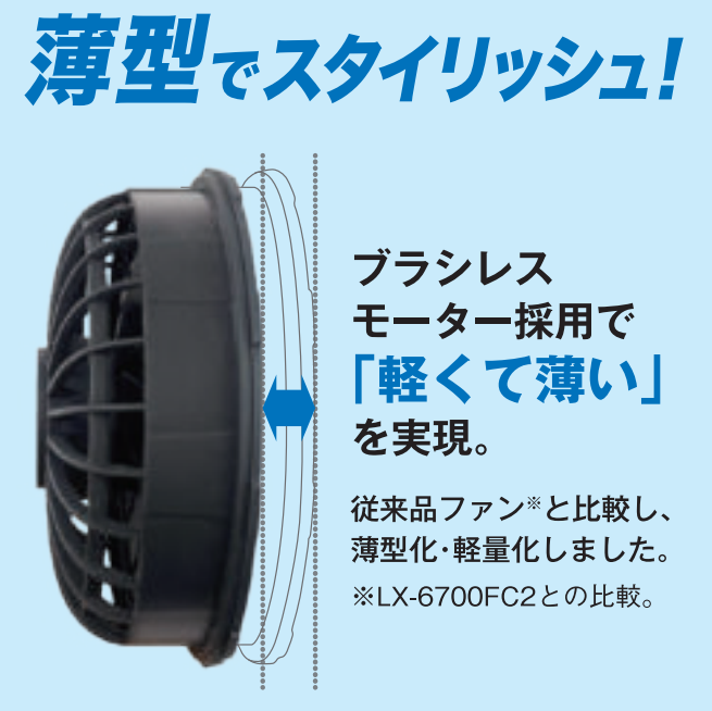 薄型でスタイリッシュ！