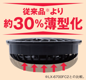 従来品より約30％薄型化