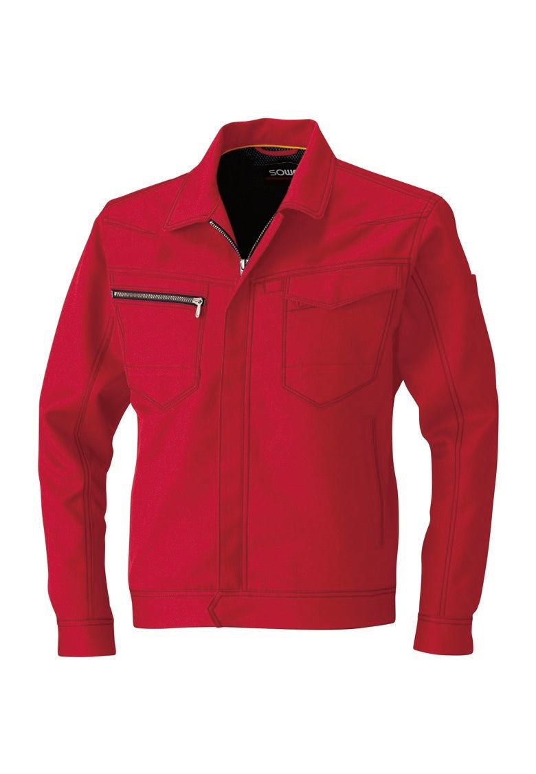 SOWA 9663 桑和 ストレッチ制電JIS T8118適合品 裏綿ジャケット【秋冬