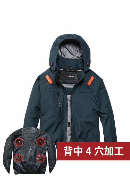 背中4穴追加済み空調ウェア ストームグレー バックスタイルはイメージです