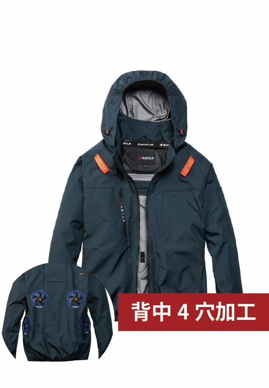 背中4穴追加済み空調ウェア ストームグレー バックスタイルはイメージです