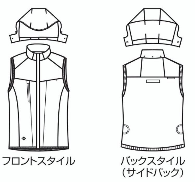 数量限定モデル] バートルAC2094L エアークラフト ACベスト [サイド