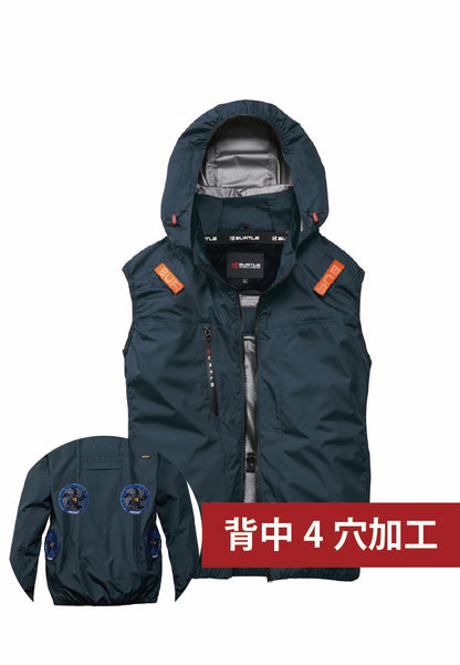 背中4穴追加済み空調ウェア ストームグレー バックスタイルはイメージです