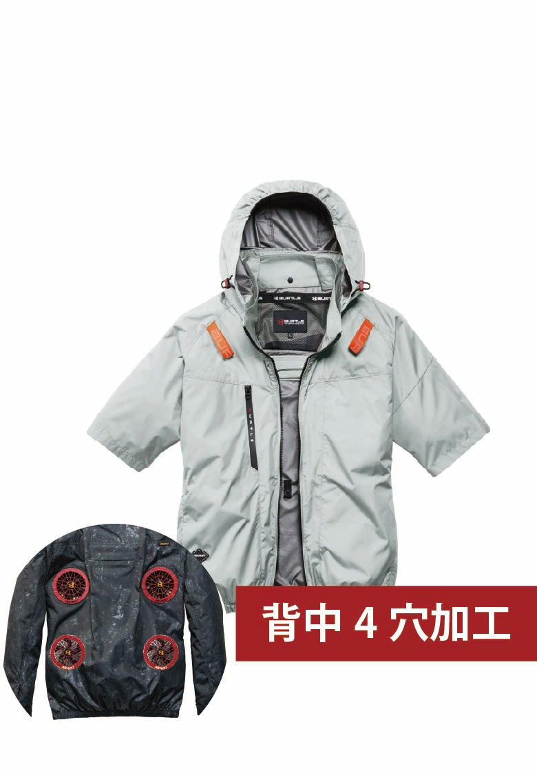 背中4穴追加済み空調ウェア アッシュグレー バックスタイルはイメージです